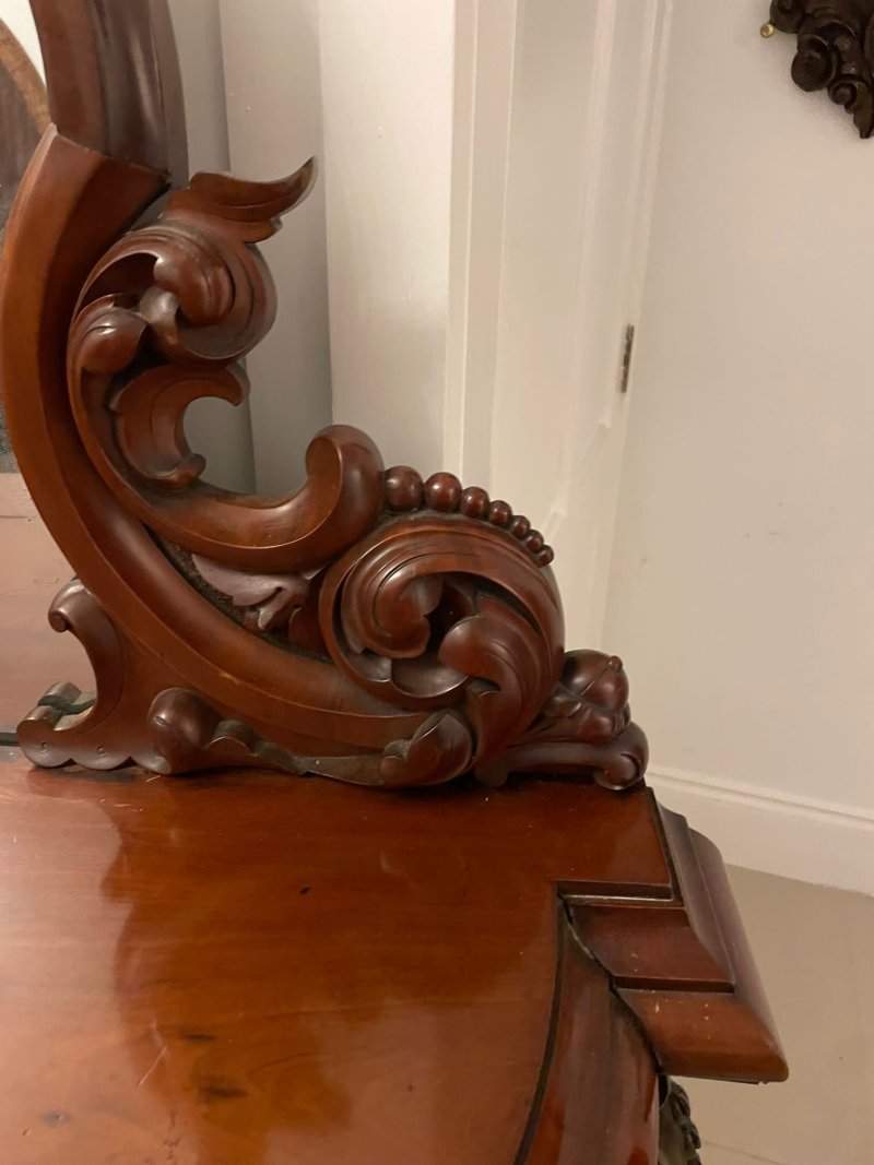 Outstanding Quality Antique Victorian Carved Mahogany Mirror Back Sideboard - Image 8